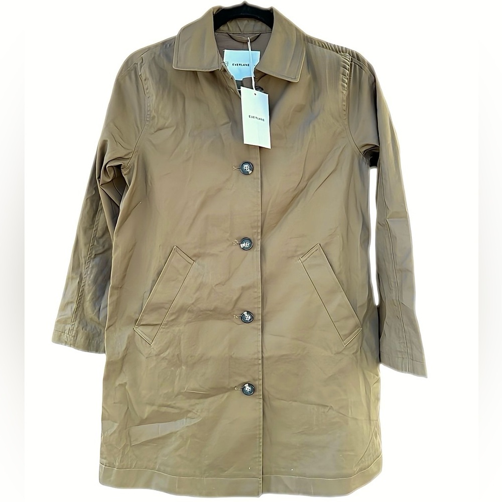 Everlane The Mac Coat Beech Women Size:XS NWT Button Front Classic - Picture 7 of 15